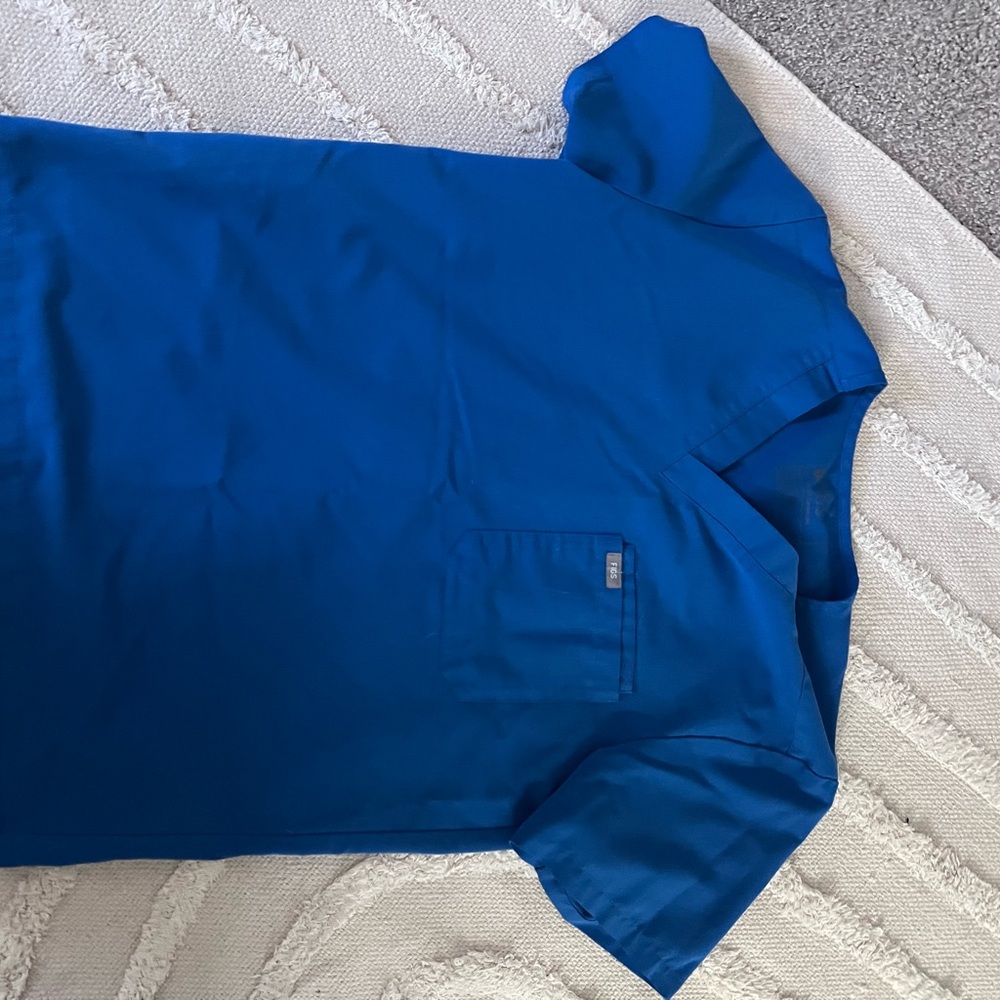 Blue V-Neck Scrub Top Figs